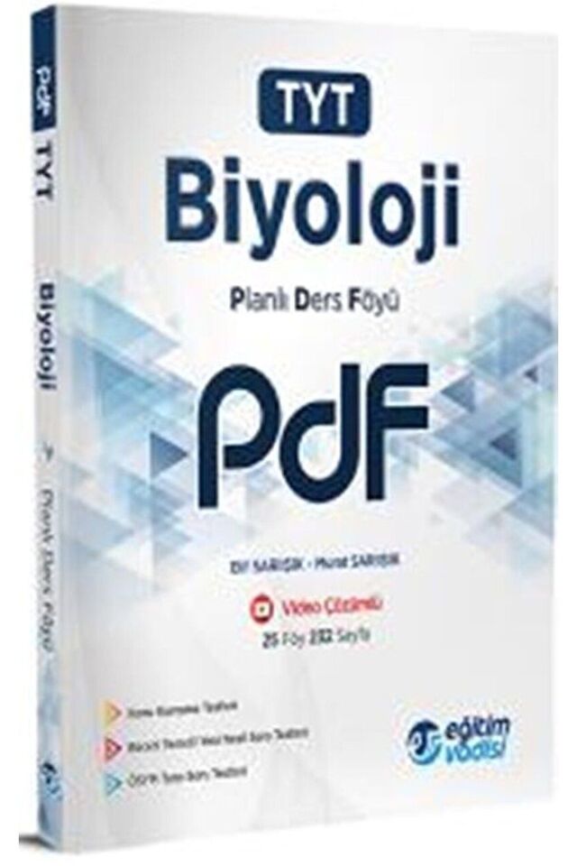 Eğitim Vadisi TYT Biyoloji Güncel PDF Planlı Ders Föyü / Eğitim Vadisi Yayınları / 9786256911444