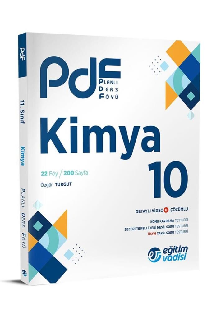 Eğitim Vadisi 2024 10. Sınıf Kimya Pdf Planlı Ders Föyü