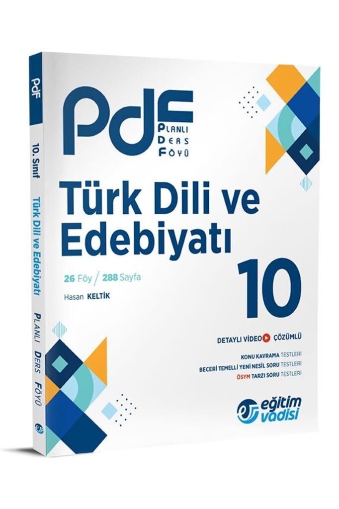 Eğitim Vadisi 2024 10. Sınıf Türk Dili Ve Edebiyatı Pdf Planlı Ders Föyü