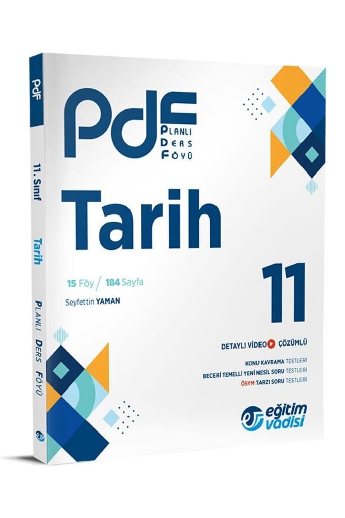 Eğitim Vadisi 2024 11. Sınıf Tarih Pdf Planlı Ders Föyü