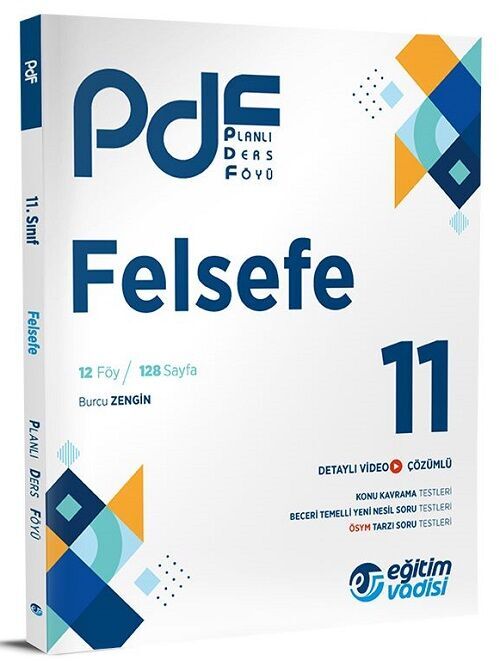 Eğitim Vadisi 11. Sınıf Felsefe PDF Planlı Ders Föyü