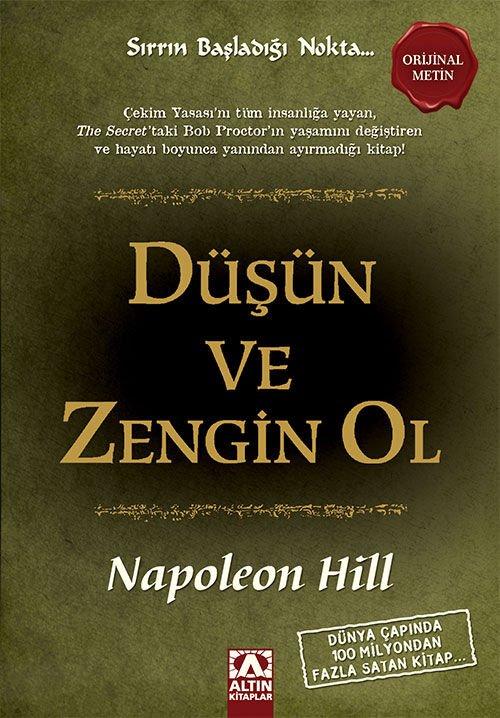 Altın Kitaplar Düşün Ve Zengin Ol | Napoleon Hill |