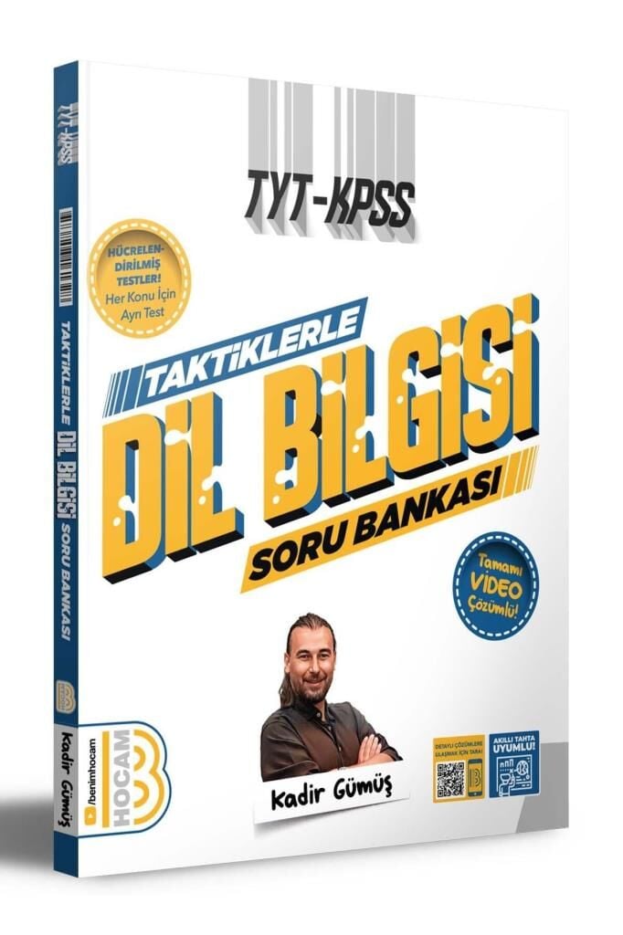 Tyt - Kpss Taktiklerle Dil Bilgisi Tamamı Video Çözümlü Soru Bankası Benim Hocam Yayınevi