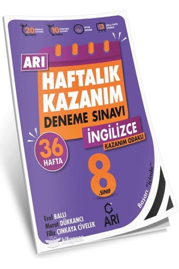 8. Sınıf İngilizce Haftalık Kazanım Deneme Sınavı