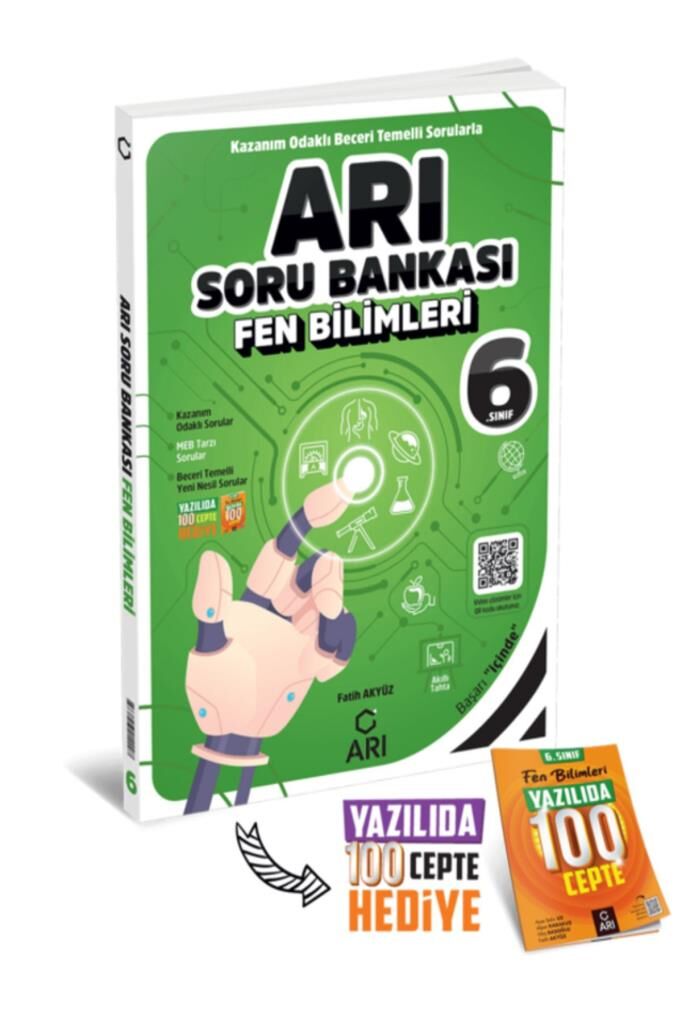 Arı Yayınları 6. Sınıf Fen Bilimleri Soru Bankası (Yazılıda 100 Cepte )