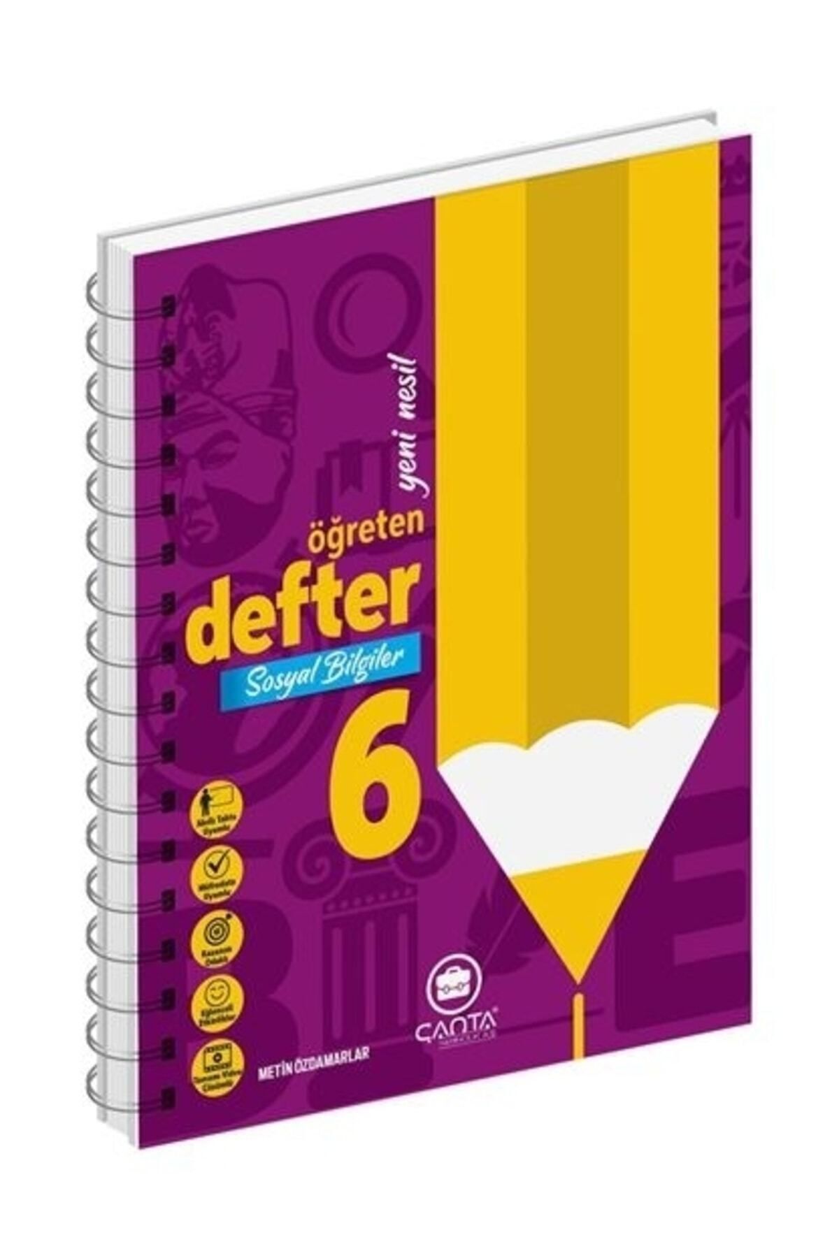 Çanta Yayınları 6.sınıf Sosyal Bilgiler Yeni Nesil Öğreten Defter