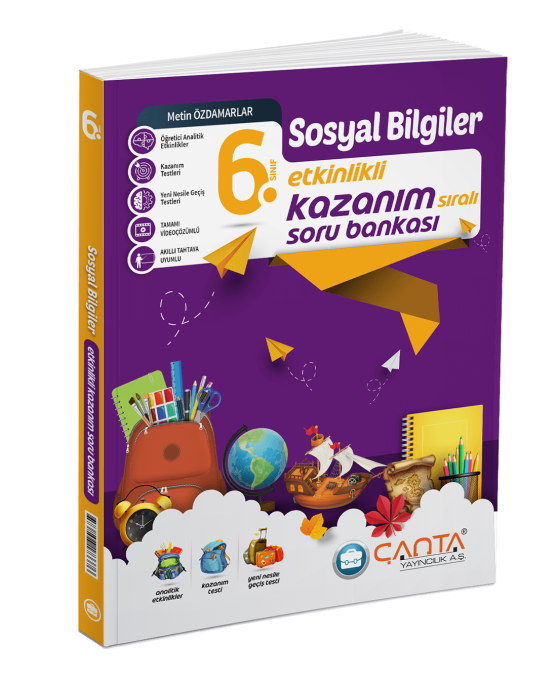 Çanta Yayınları 6.sınıf Sosyal Bilgiler Etkinlikli Kazanım Soru Bankası