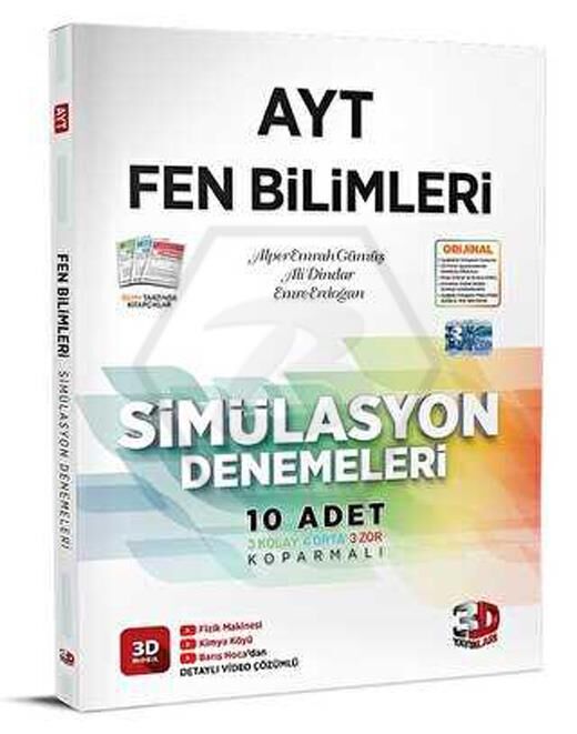 3d Yayınları Ayt Simülasyon Fen Bilimleri Denemeleri 2025