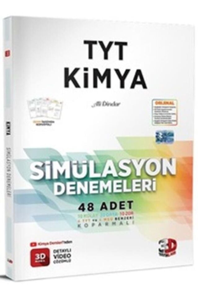 3d Yayınları Tyt Simülasyon Kimya Denemeleri 2025