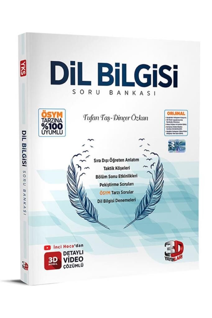 3d Yayınları TYT Dil Bilgisi Tamamı Video Çözümlü Soru Bankası