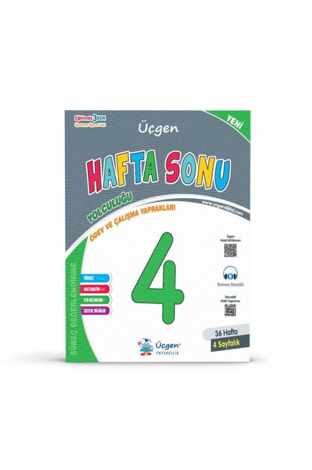 Üçgen Yayınları 4.SINIF – Hafta Sonu – Ödev ve Çalışma Yaprakları 36 Hafta