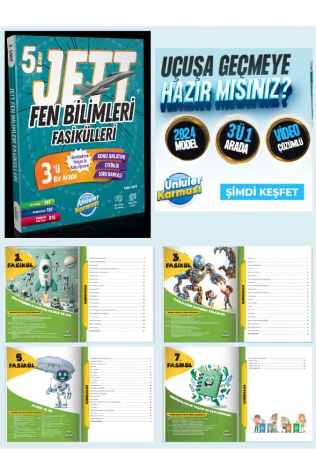 5. SINIF JETT FEN BİLİMLERİ FASİKÜLLERİ (2024-2025 GÜNCEL BASKI)