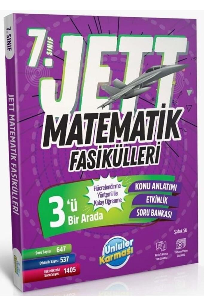 Ünlüler 7. Sınıf Matematik Jett Soru Fasikülleri Ünlüler Yayınları