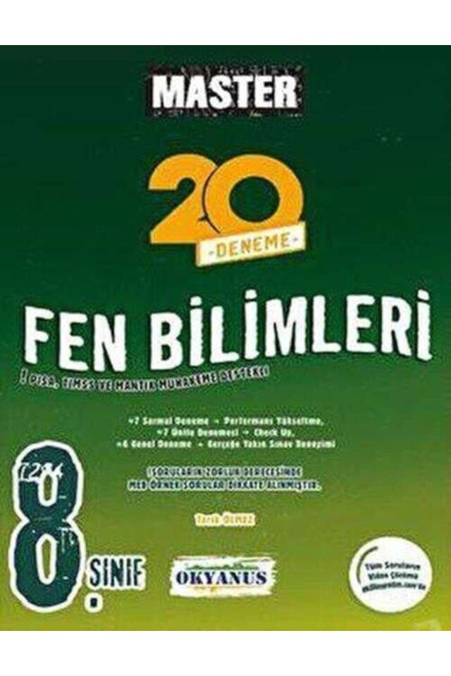 8. Sınıf Master 20 Fen Bilimleri Denemesi