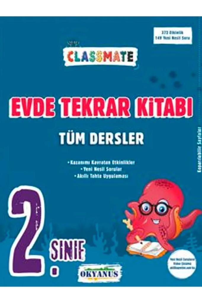 2. Sınıf Classmate Tüm Dersler Evde Tekrar Kitabı