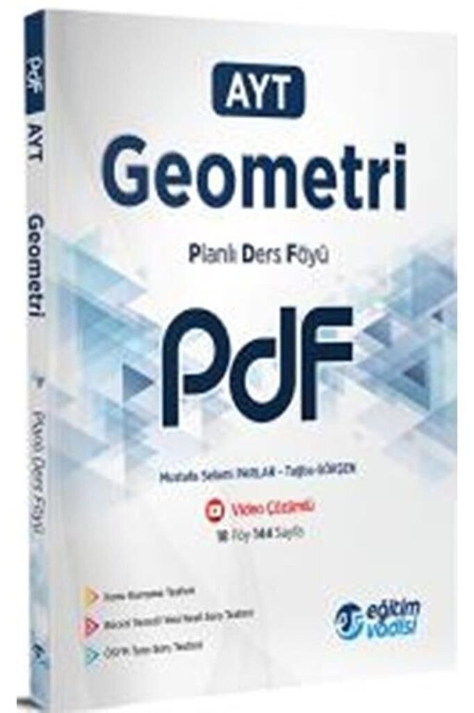 Eğitim Vadisi AYT Geometri Güncel PDF Planlı Ders Föyü / Eğitim Vadisi Yayınları / 9786256911598